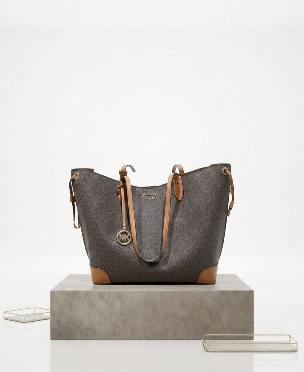 Michael Kors Edith Large Logo Monogram Tote Bag with Pouch and dust bag